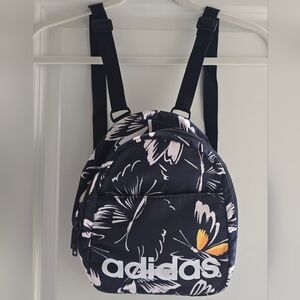 Adidas Core Mini Backpack Featuring Black and White Butterfly Print Women's